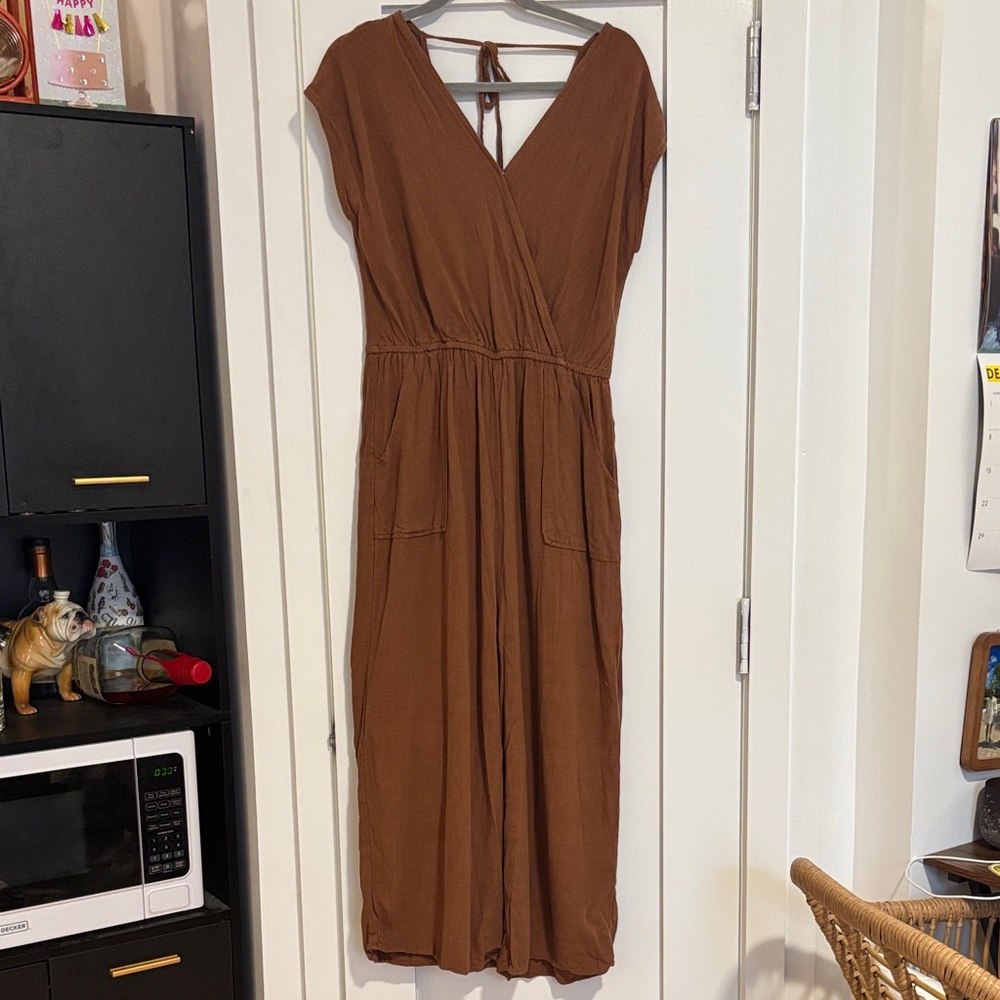 Universal Thread Brown Wide-leg Jumpsuit